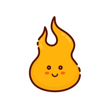 Alev logo şirin mutlu gülümseyen dili 