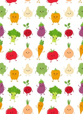 Cute çiğ sebze toplama gülümseyen mutlu 