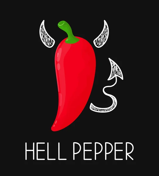 Koncepció dühös gonosz pokol chili paprika — Stock Vector