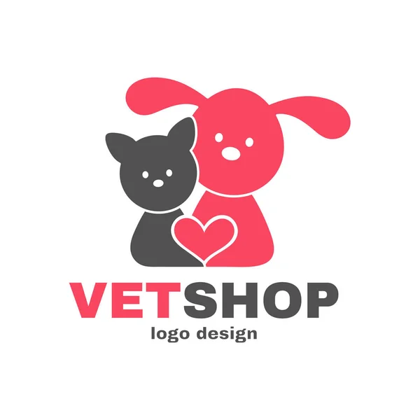 Шаблон дизайну логотипу Vetshop. Ветеринарний магазин , — стоковий вектор