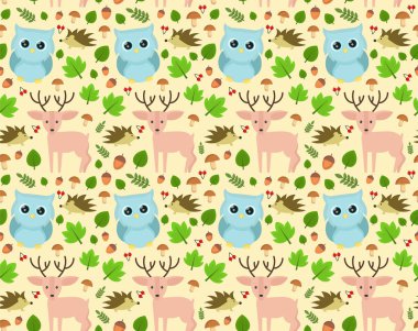 Tatlı sorunsuz orman desen tasarım. 