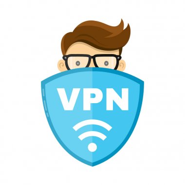 VPN emniyet konsepti korumak. Dostum ve Kaydet 