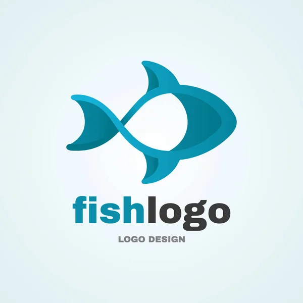 Logo abstrait poisson de mer logo de style moderne . — Image vectorielle