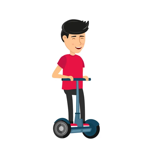 Self balancing electric scooter. Vector — Stock Vector