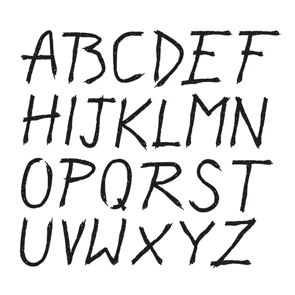 Çizilmiş doodle el çizili harfler yazı tipi. 