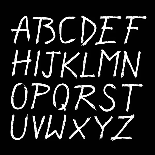 Çizilmiş doodle el çizili harfler yazı tipi. 