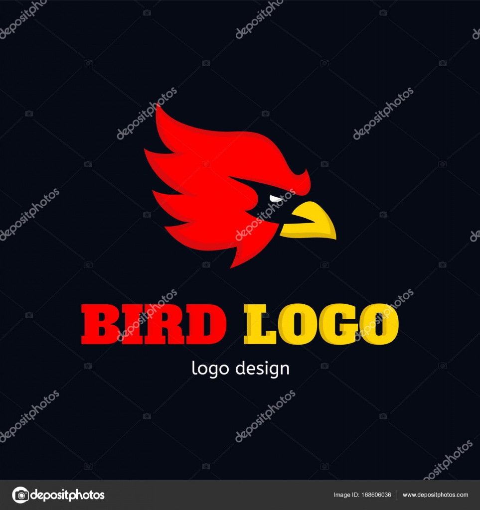 Création Dicône Logo Oiseau Red Eagle En Colère Image