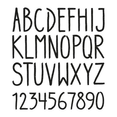 Elle çizilmiş hipster vintage harfler 