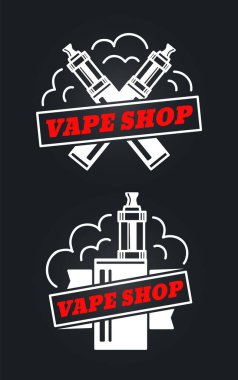 vape Dükkanı yenilikçi retro vintage logo vektör 