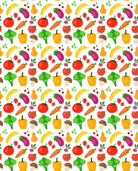 Meyve ve sebze ile güzel seamless modeli
