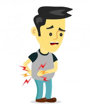 Sağlıksız karaciğer hasta genç adamla üzücü 