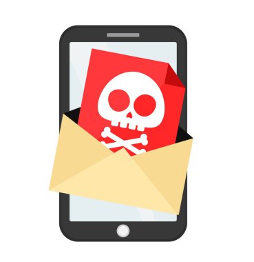 Mektup smartphone içinde bir bilgisayar virüsü ile 