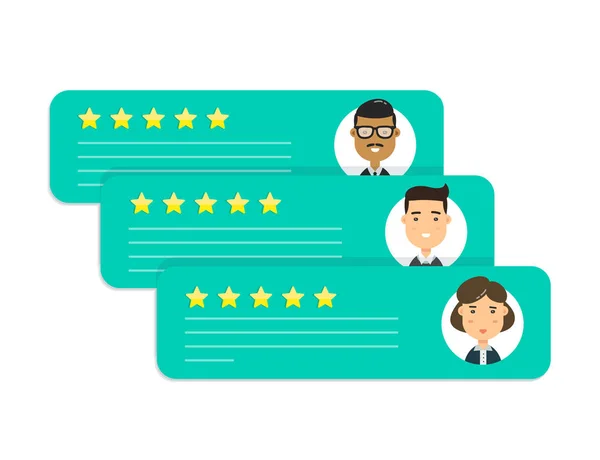 Derecelendirme kabarcık konuşmalar gözden geçirin. Vektör 