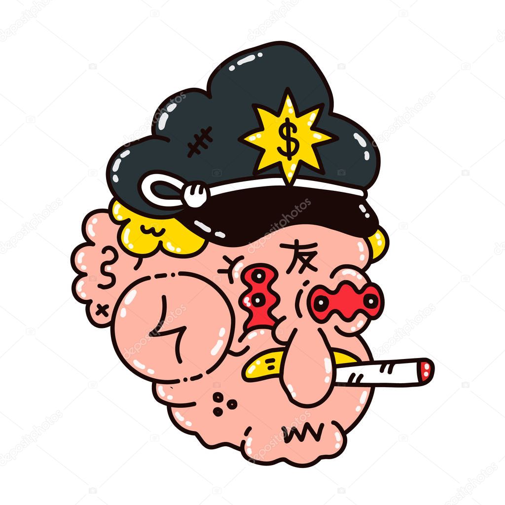 Dope cop policeman smoke marijuana 
