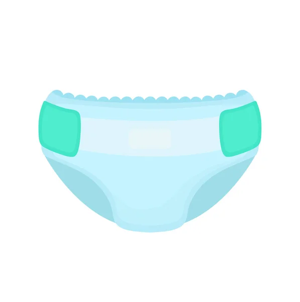Baby diaper. Vector flat cartoon — Stock Vector