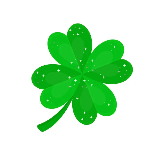 Four-leaf clover in sequins vector — Stock Vector