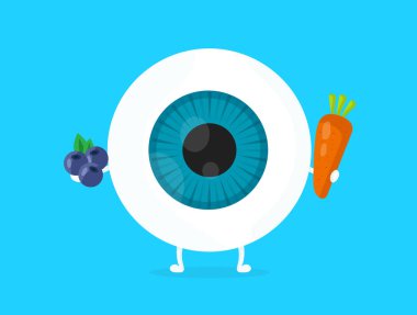 Güçlü sağlıklı beyaz göz, göz küresi 