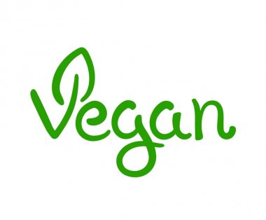 Vegan el yeşil hat yazılı 