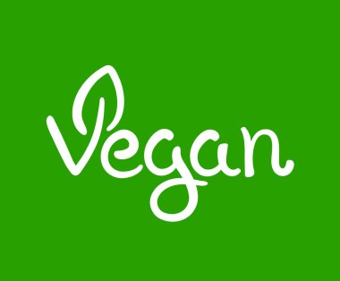 Vegan el hat yazı yazılı 