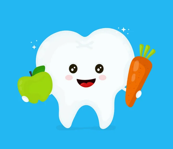 Cute smiling happy healthy tooth — Stock Vector