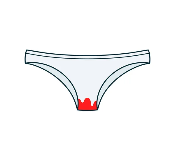 Blood stain on sad panties and clear Stock Vector by ©Kahovsky