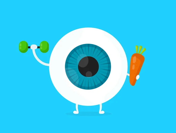Silne zdrowe białe oko, gałka oczna — Wektor stockowy