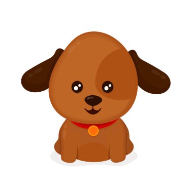 Komik mutlu sevimli gülümseyen köpek köpek. 