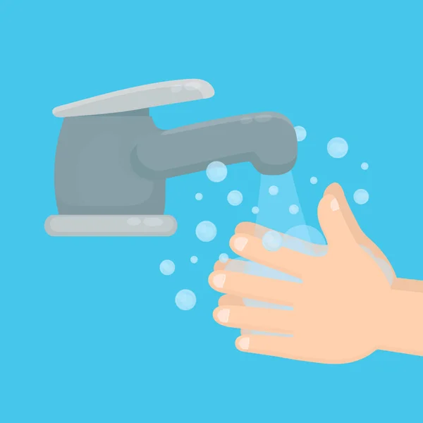 Пара миття рук за допомогою мила — стоковий вектор