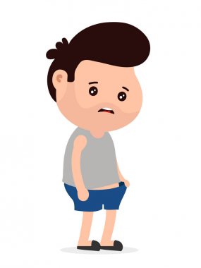 Erektil disfonksiyon görünümü ile üzgün adam 