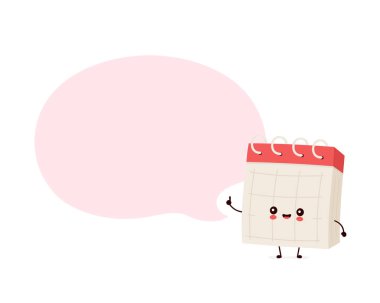 Şirin gülümseyen mutlu masa takvimi 