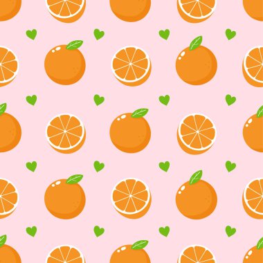 Tatlı portakal meyvesi ve kusursuz kalpler.