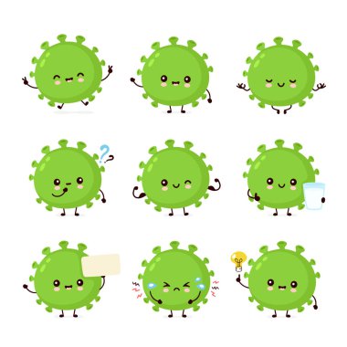 Sevimli, mutlu, probiyotik bakteriler.