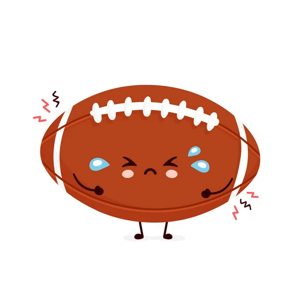 Cute sad cry american football rugby ball