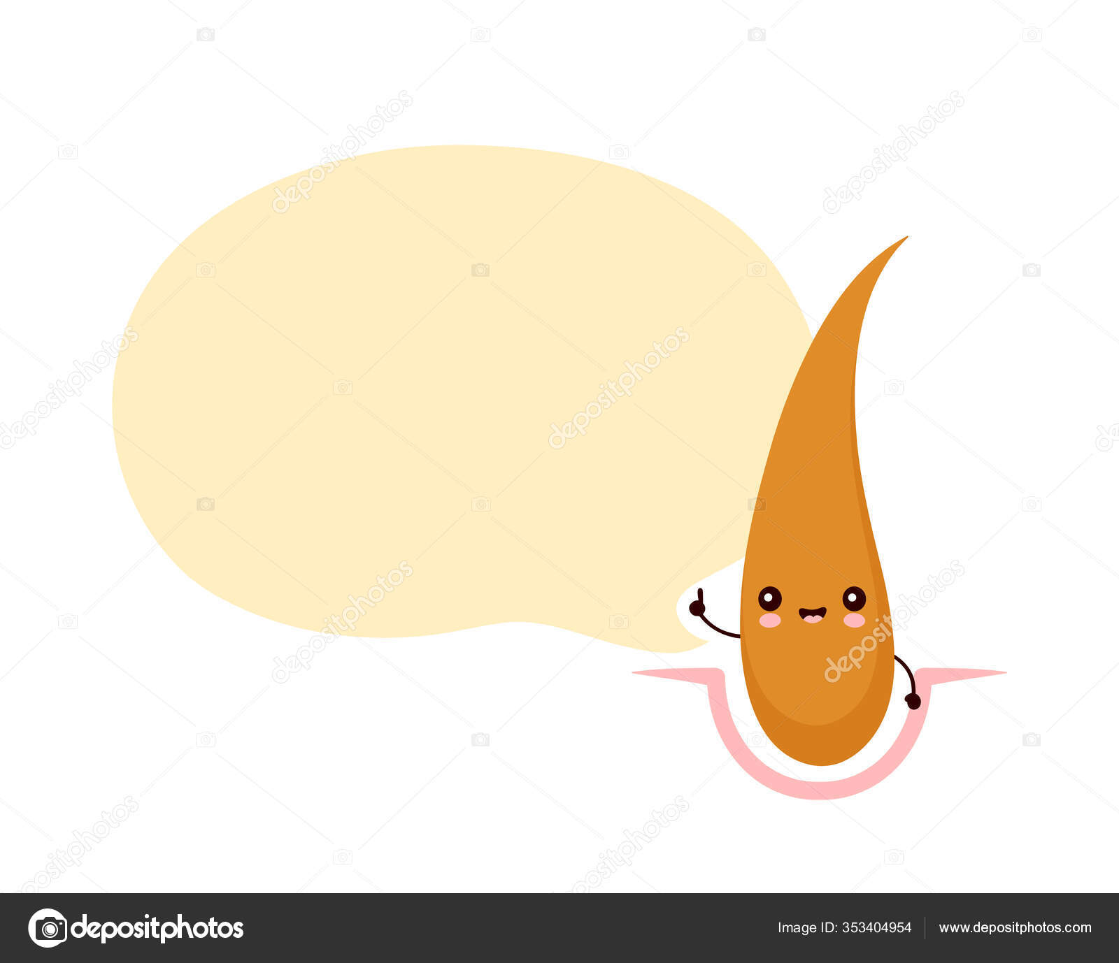 Strong healthy hair with speech bubble character Stock Vector Image by  ©Kahovsky #353404954