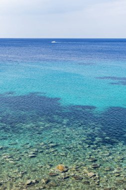 Renkli Akdeniz deniz manzarası