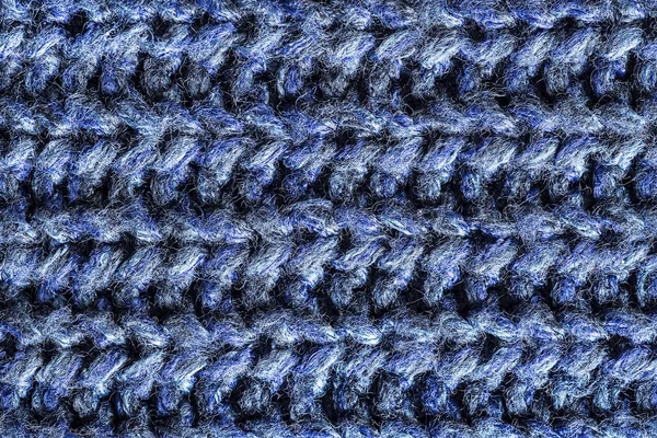 Mavi arka plan doku yakından yün örgü