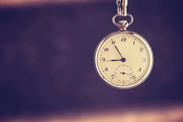 Time Passing Concept. Old Pocket Watch. Running Out of Time and Urgency. — Stockfoto