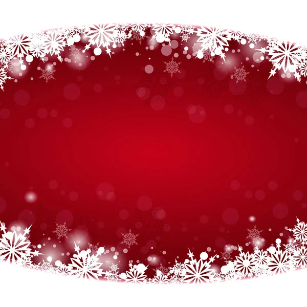 Feliz Natal e feliz Ano Novo! Fundo de Natal elegante com flocos de neve. O fundo vermelho. Vetor de estoque. Cartão de saudação . —  Vetores de Stock