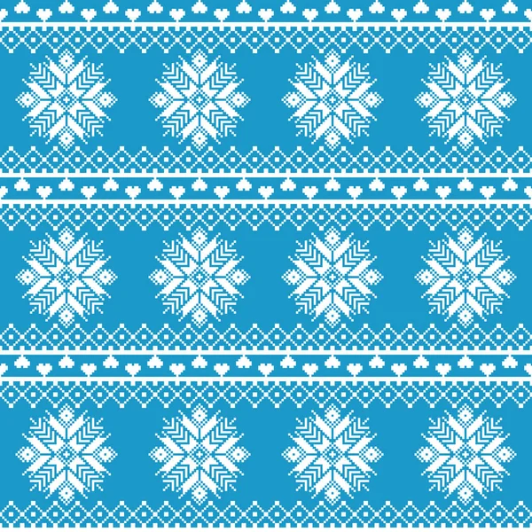 Tejido sin costuras. La ocasión.Stock vector.Feliz Navidad y feliz año nuevo. Pixeles. Color blanco y azul. Fondo, envoltura de regalo, diseño, patrón, ornamento, sitio web de fondo . — Vector de stock