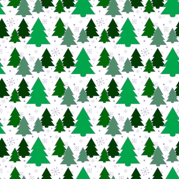 Fondo festivo.Patrón sin costuras. Árbol. El fondo verde. Navidad y año nuevo.Textura para web, impresión, papel pintado, decoración, invierno, moda, fondo del sitio web, envoltorio de regalo. Vector . — Vector de stock