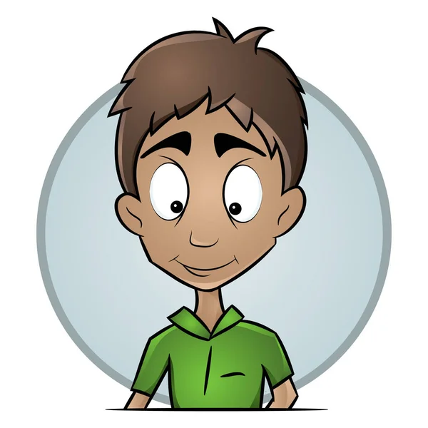 Isolated avatars guy with a pleasant expression. — Stock Vector