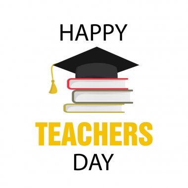 Tipografi afiş mutlu öğretmen s gün, vektör