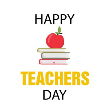 Tipografi afiş mutlu öğretmen s gün, vektör