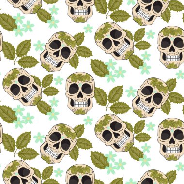 Şeker kafatasları ile sorunsuz. Vektör sürüm.