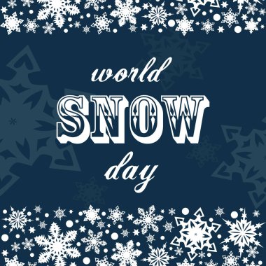 Gün kar. Noel tebrik kartı Merry Christmas yazı