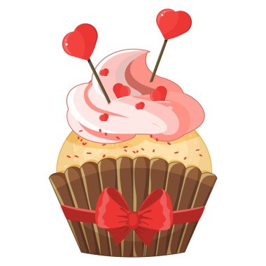romantik cupcake Sevgililer s gün üzerinde