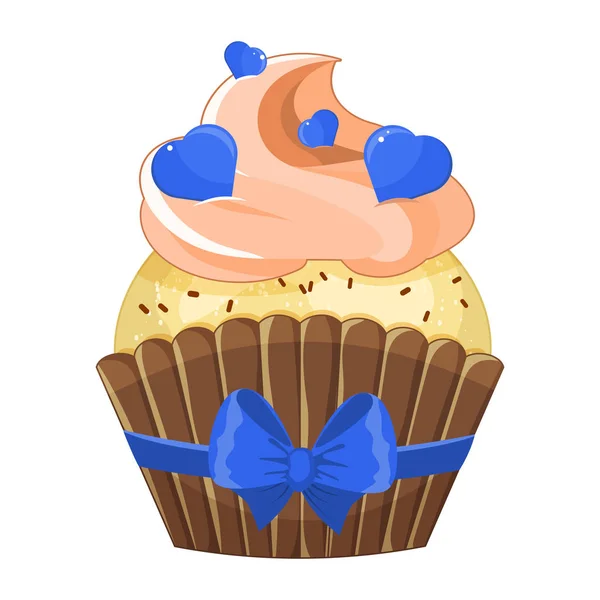 Romantische cupcake op Valentijn s dag — Stockvector