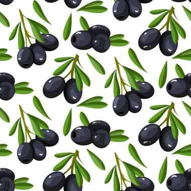 Kağıt üzerinde sorunsuz vektör desen zeytin dalı. Etiketler için,
