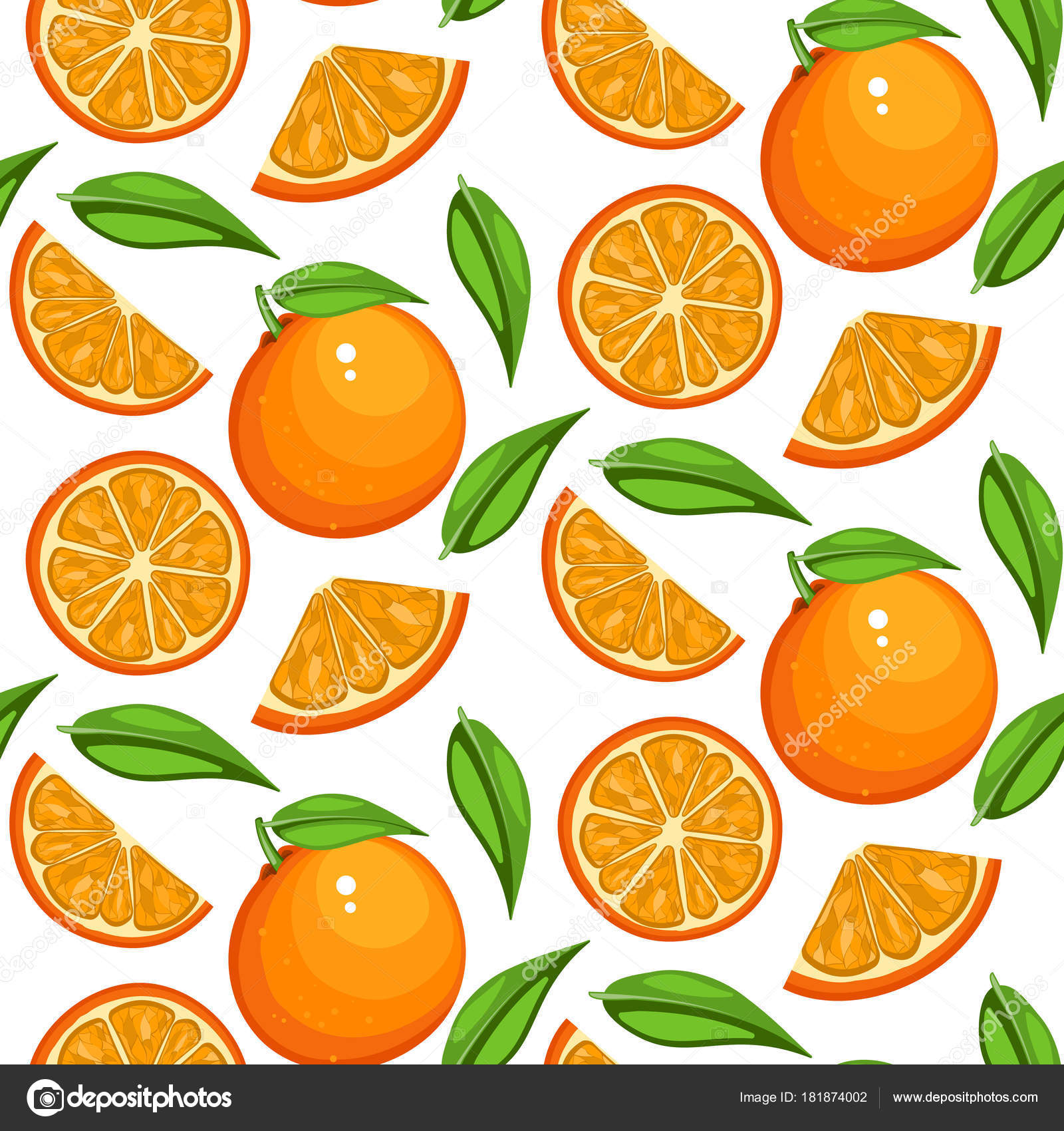 Orange fruit pattern. Sweet sweet vintage beautiful citrus seamless