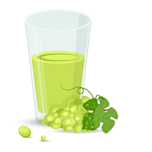 Świeży moszcz i świeżego soku winogronowego w szklance — Wektor stockowy
